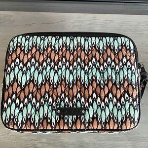 Vera Bradley Blue & Brown Patterned IPad Sleeve